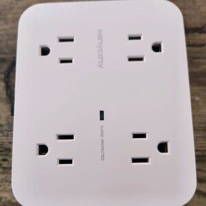 Flat Plug Power Strip with USB/Extension Cord
